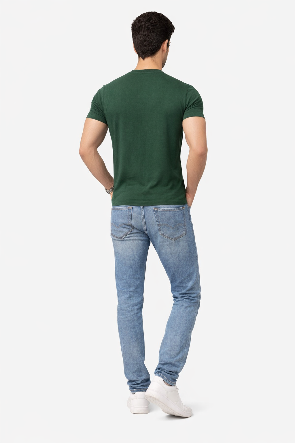 Men’s Green Crew-Neck T-shirt