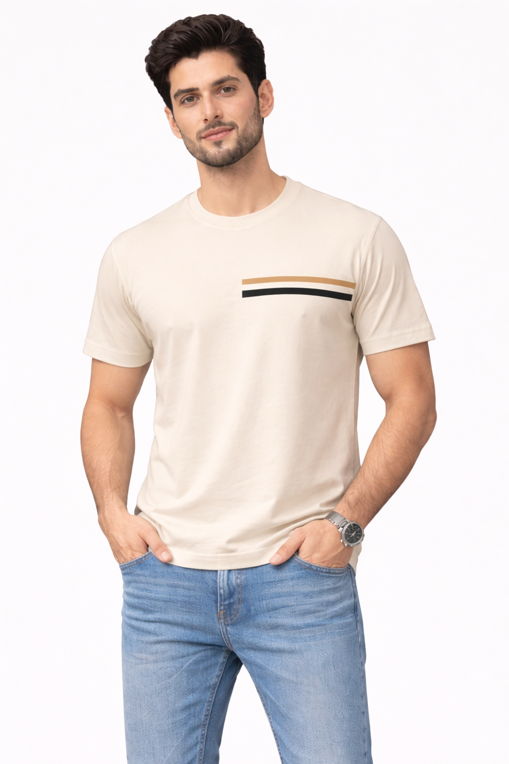 Off-White Casual T-Shirt for Men