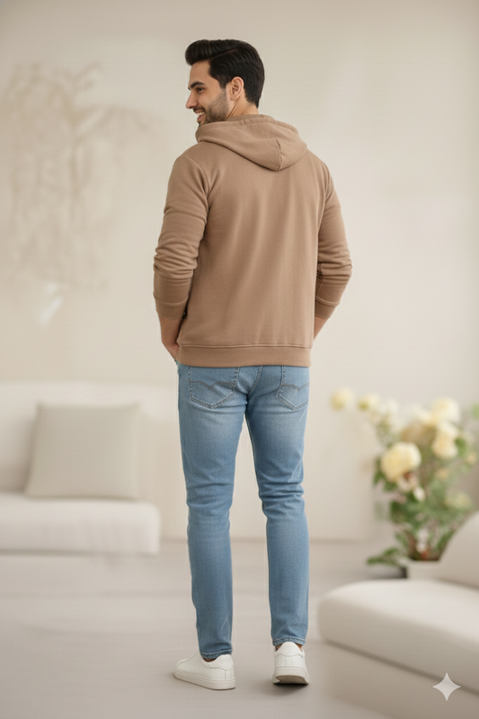 Brown Hoodie Jacket for Men
