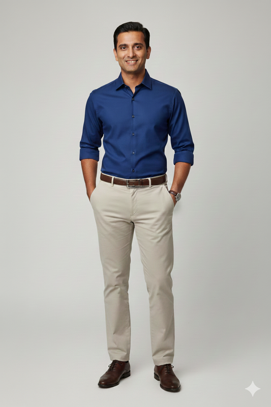 Blue Formal Shirt For Men